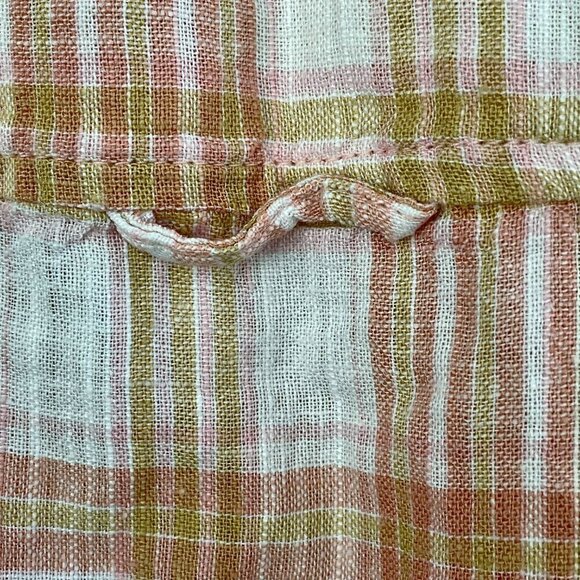 NWOT American Eagle Oversized Linen-Blend Plaid Button Down Shirt Roll Tab XS-1X - Picture 11 of 16
